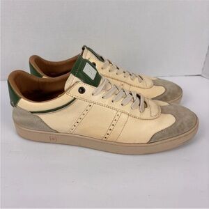 Rubirosa Judy Low Top Sneakers Men’s Size 12 EU 45 Cream & Green Italian Leather